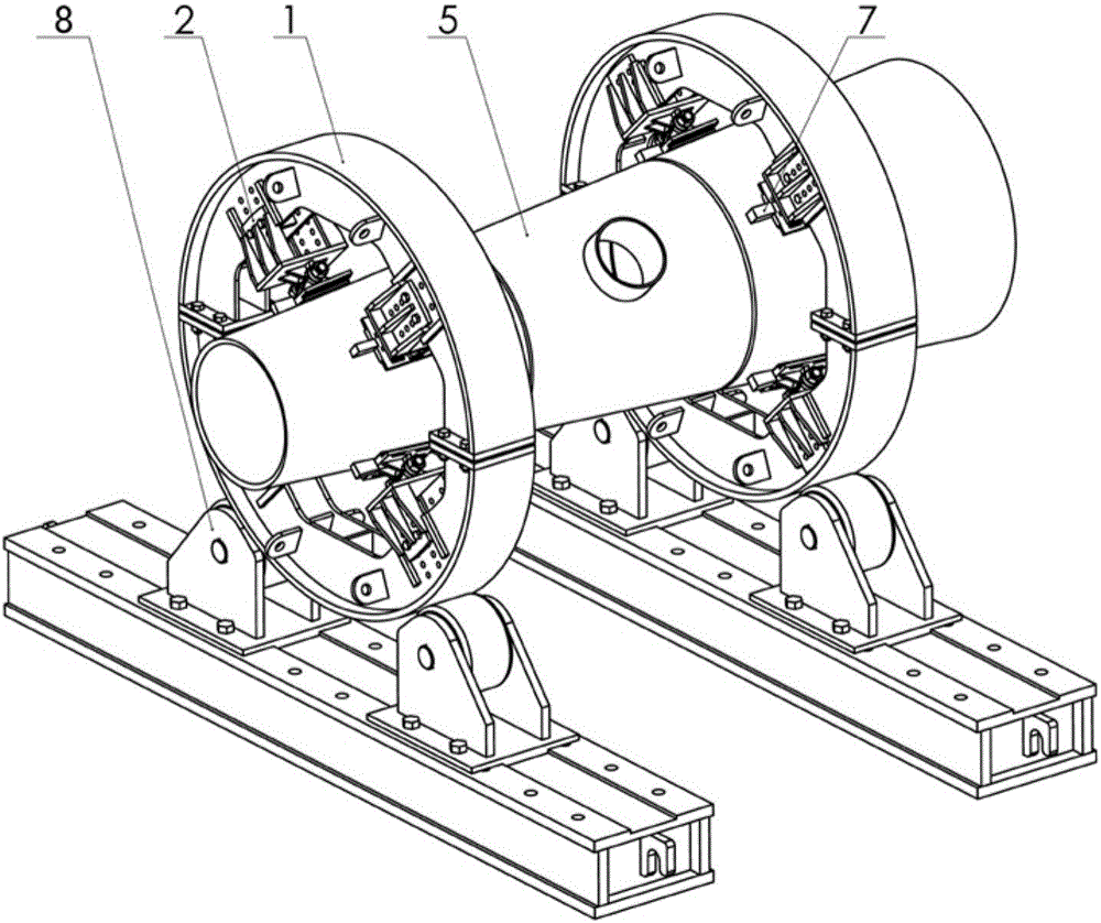 Horizontal rotating device for conical barrel body