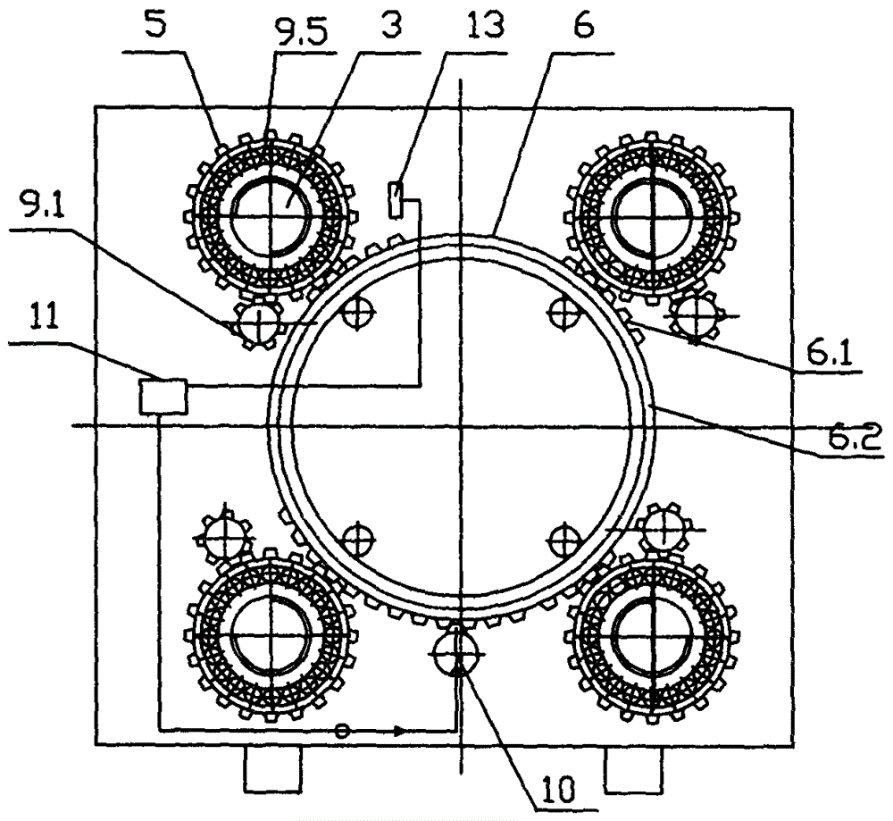 Self-locking two-platen machine mold clamping mechanism