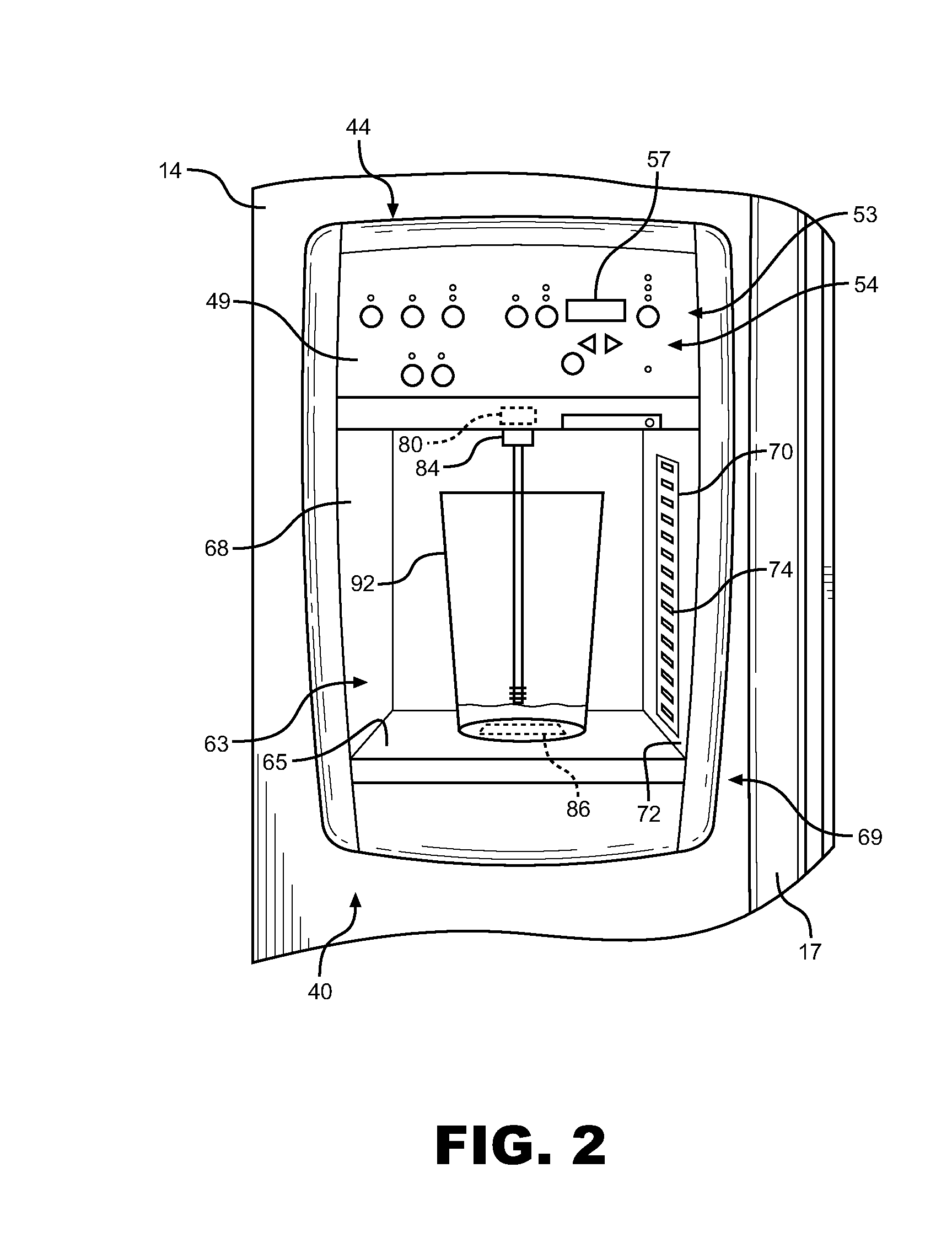 Select fill sensor system for refrigerator dispensers