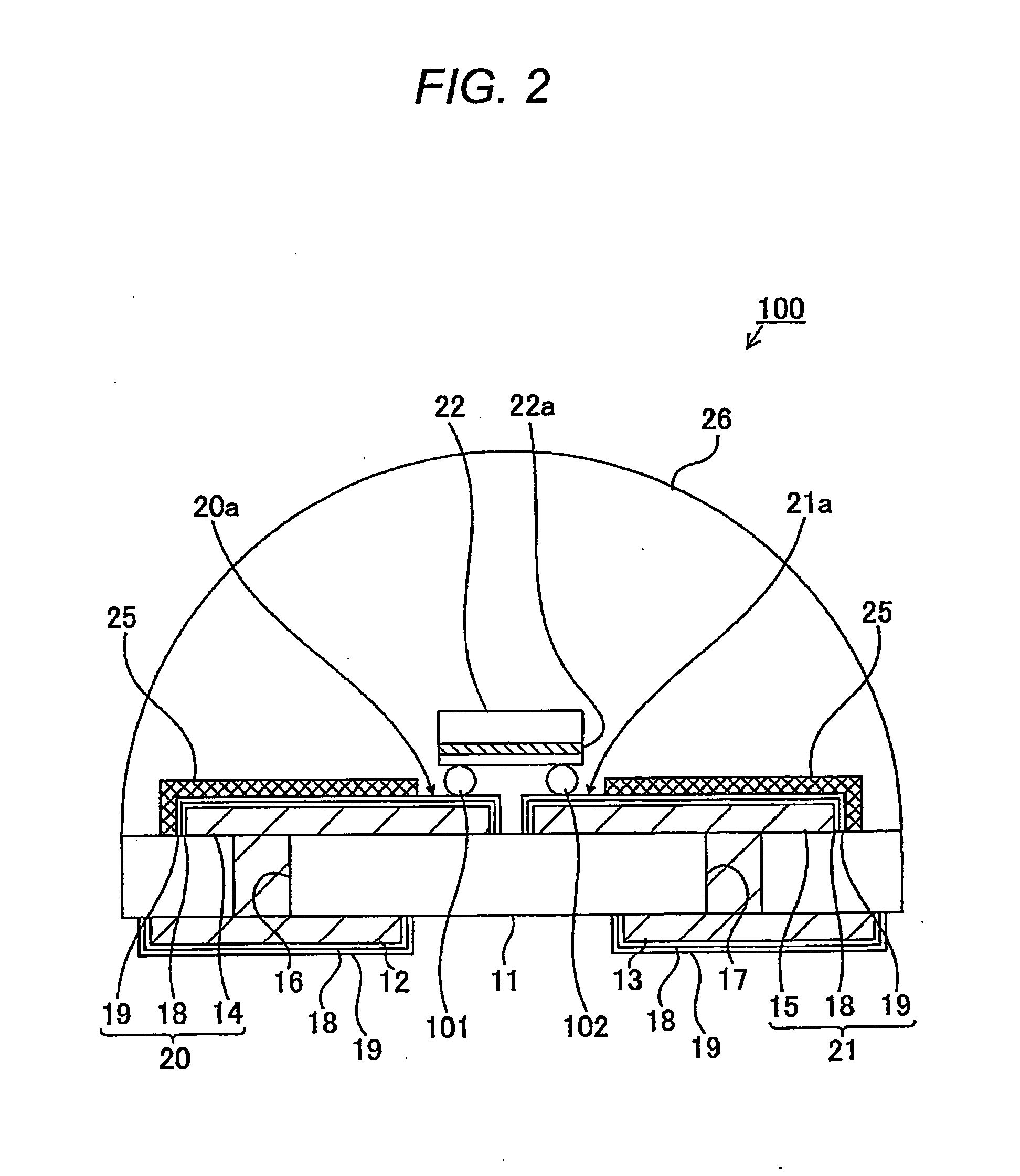 Light emitting element housing package