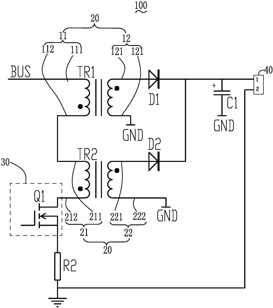 Fly-back power supply for LED lamp