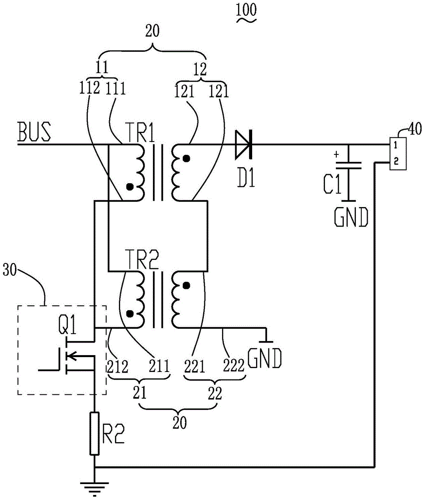 Fly-back power supply for LED lamp