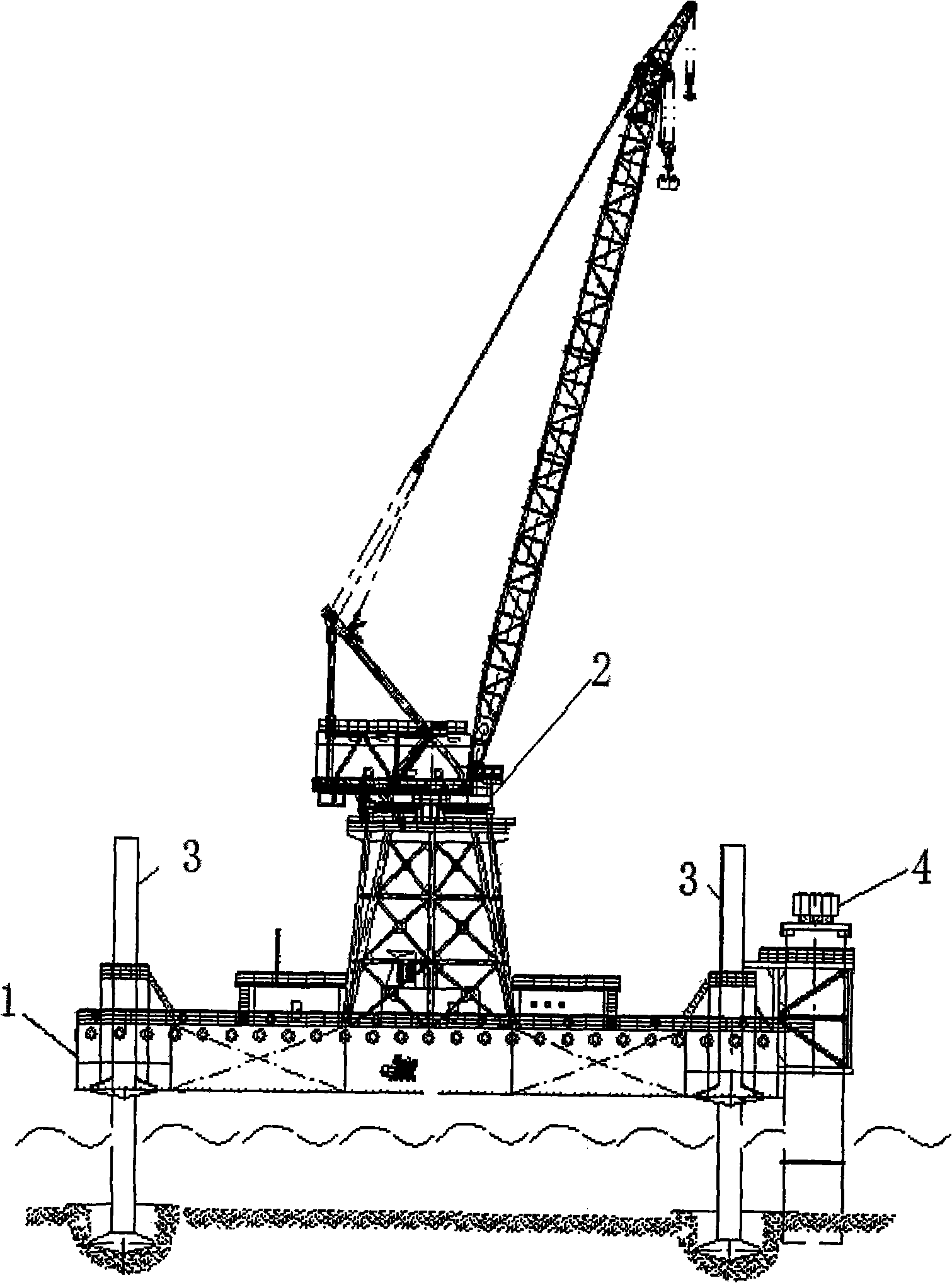 Construction method for building large-scale offshore wind farm with depth more than 2m