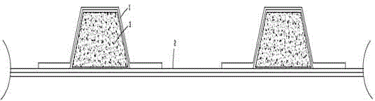 Suture technique enhanced foam sandwich hat stiffened wall panel structure and forming method thereof