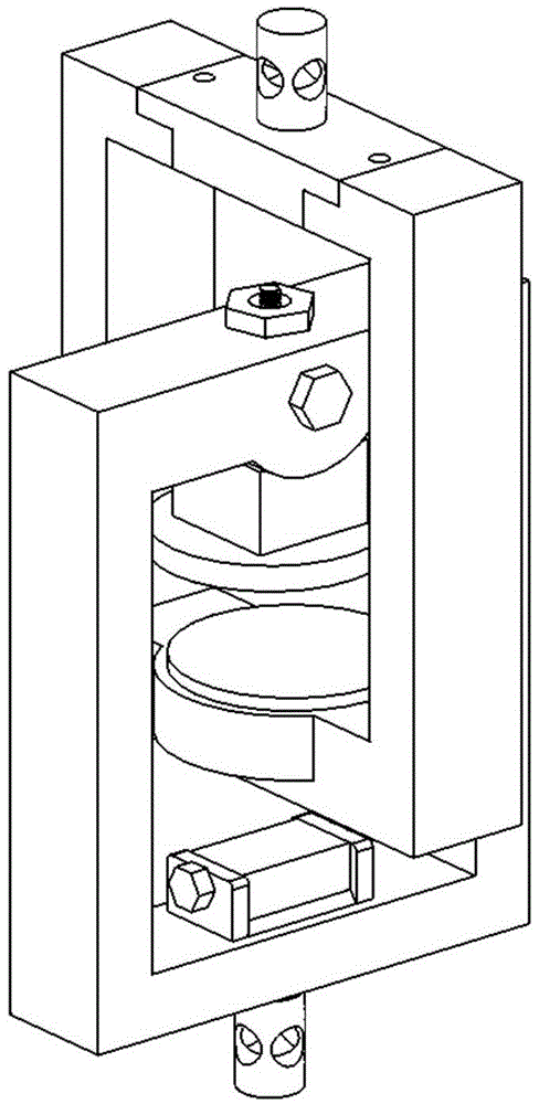 Compression fixture on mechanical tensile creep tester