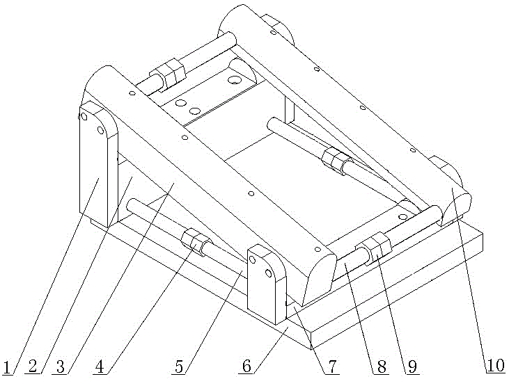 Engine cylinder oblique-hole processing clamp and aligning method thereof