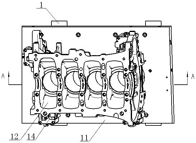 Engine cylinder oblique-hole processing clamp and aligning method thereof