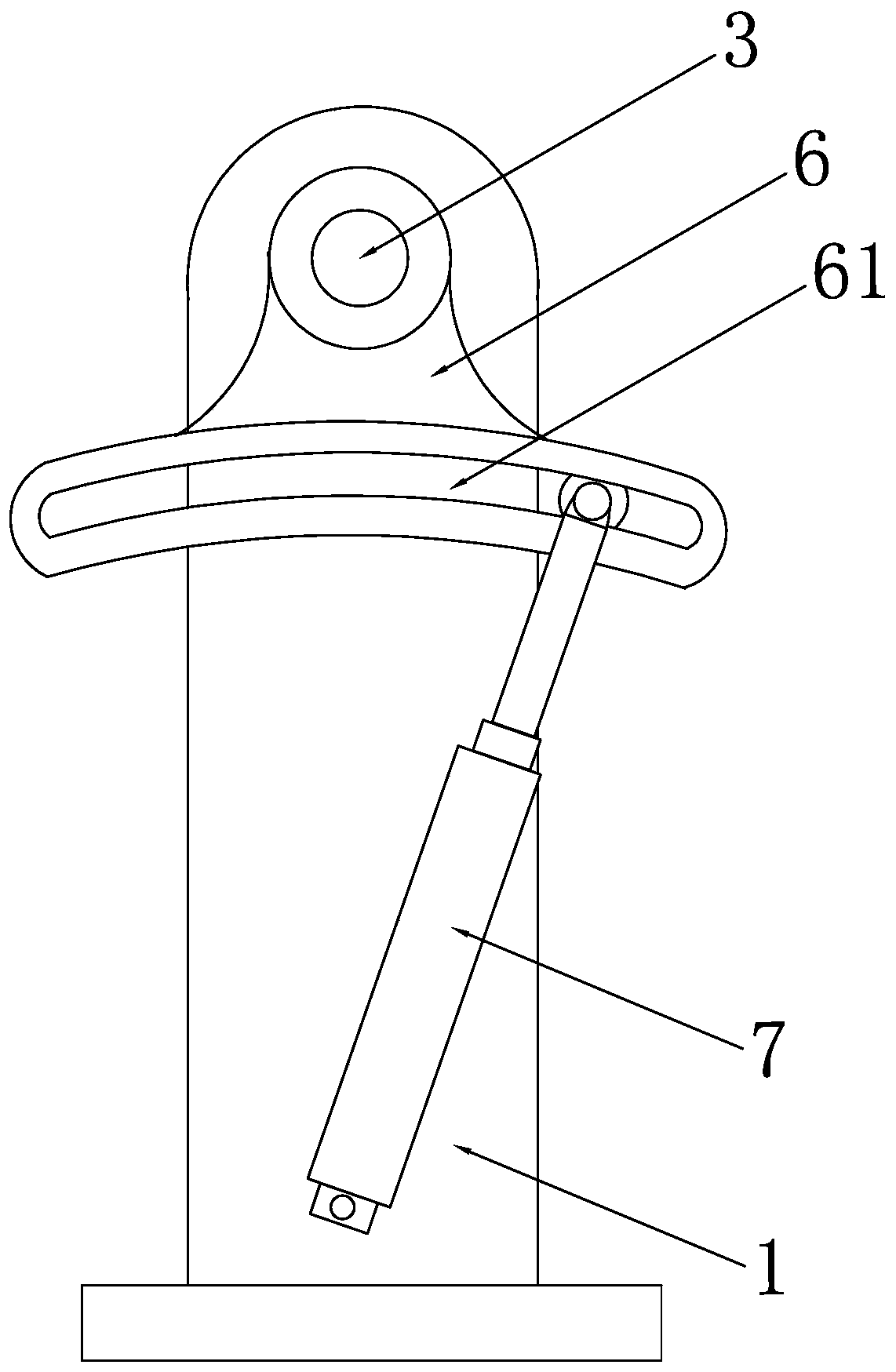 In-mold material taking oblique arm type mechanical arm