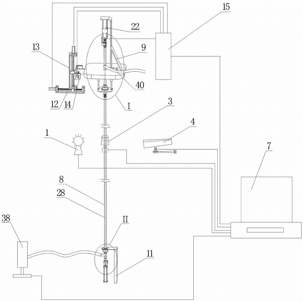 Water-secluding pipe mechanical behavior testing system and method based on coupling effect of marine environment and drilling conditions