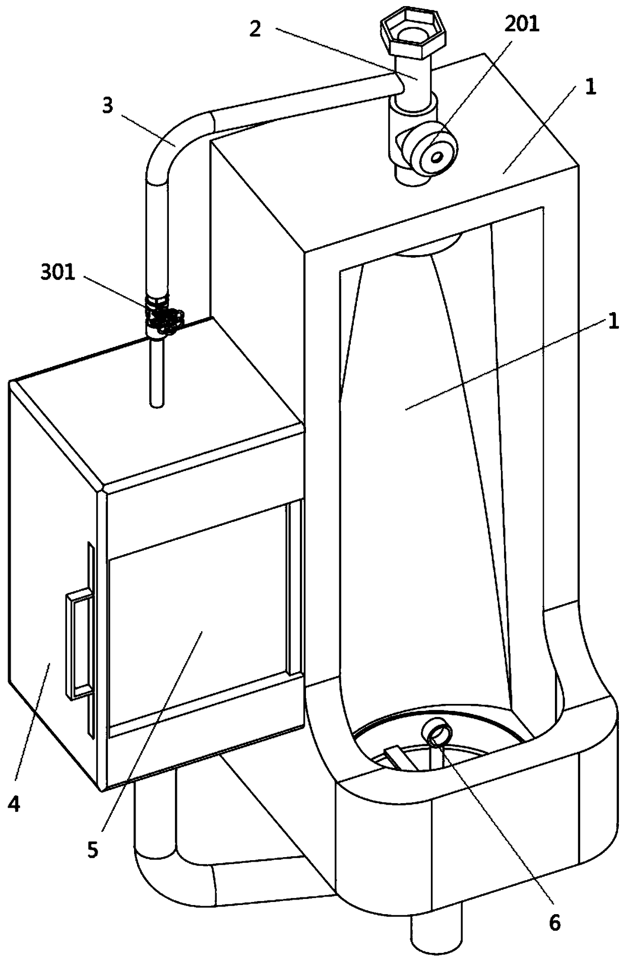 Urinal structure of hospital public washroom