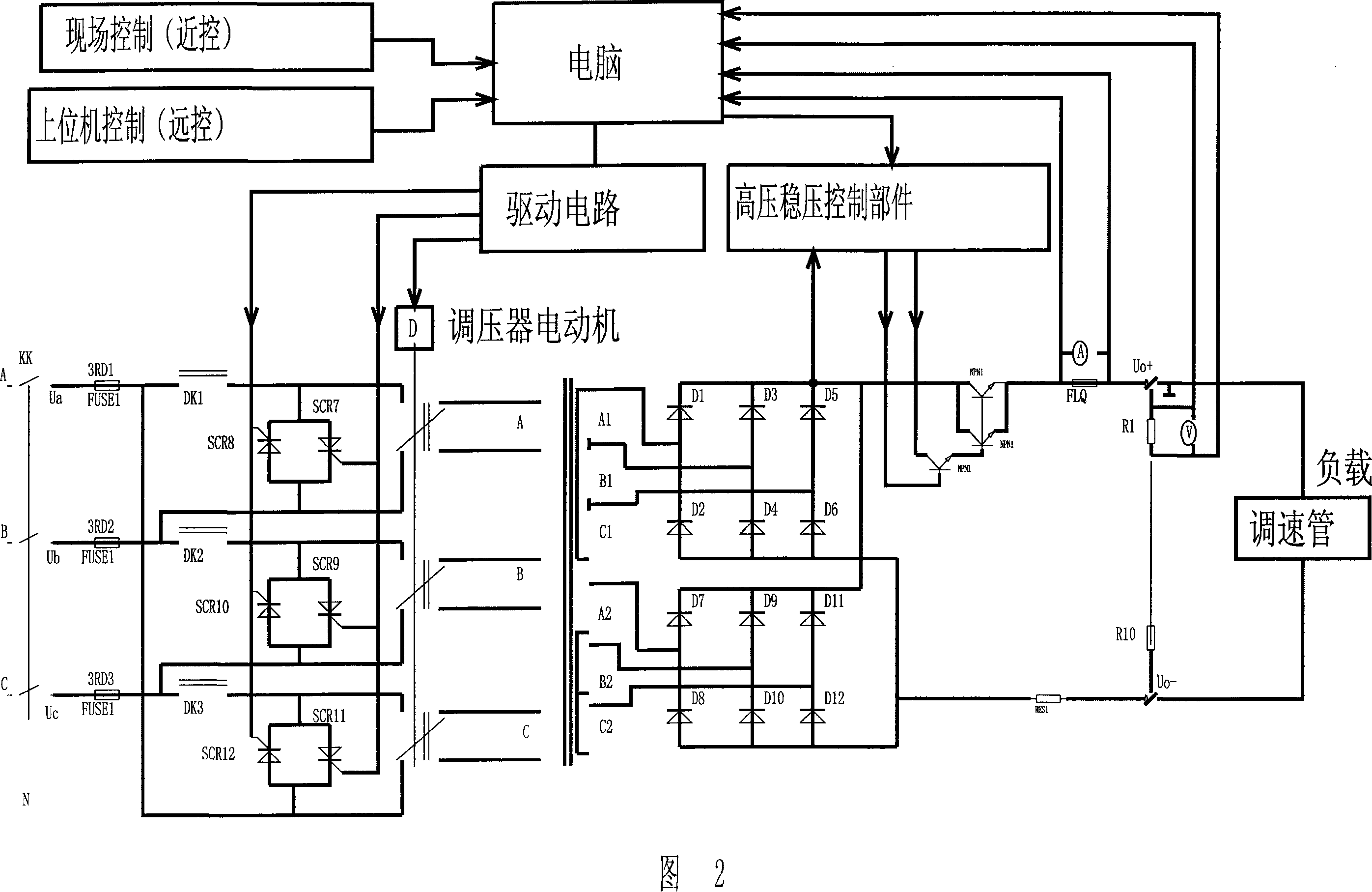 Special DC constant voltage and current power supply for high-voltage speed controller