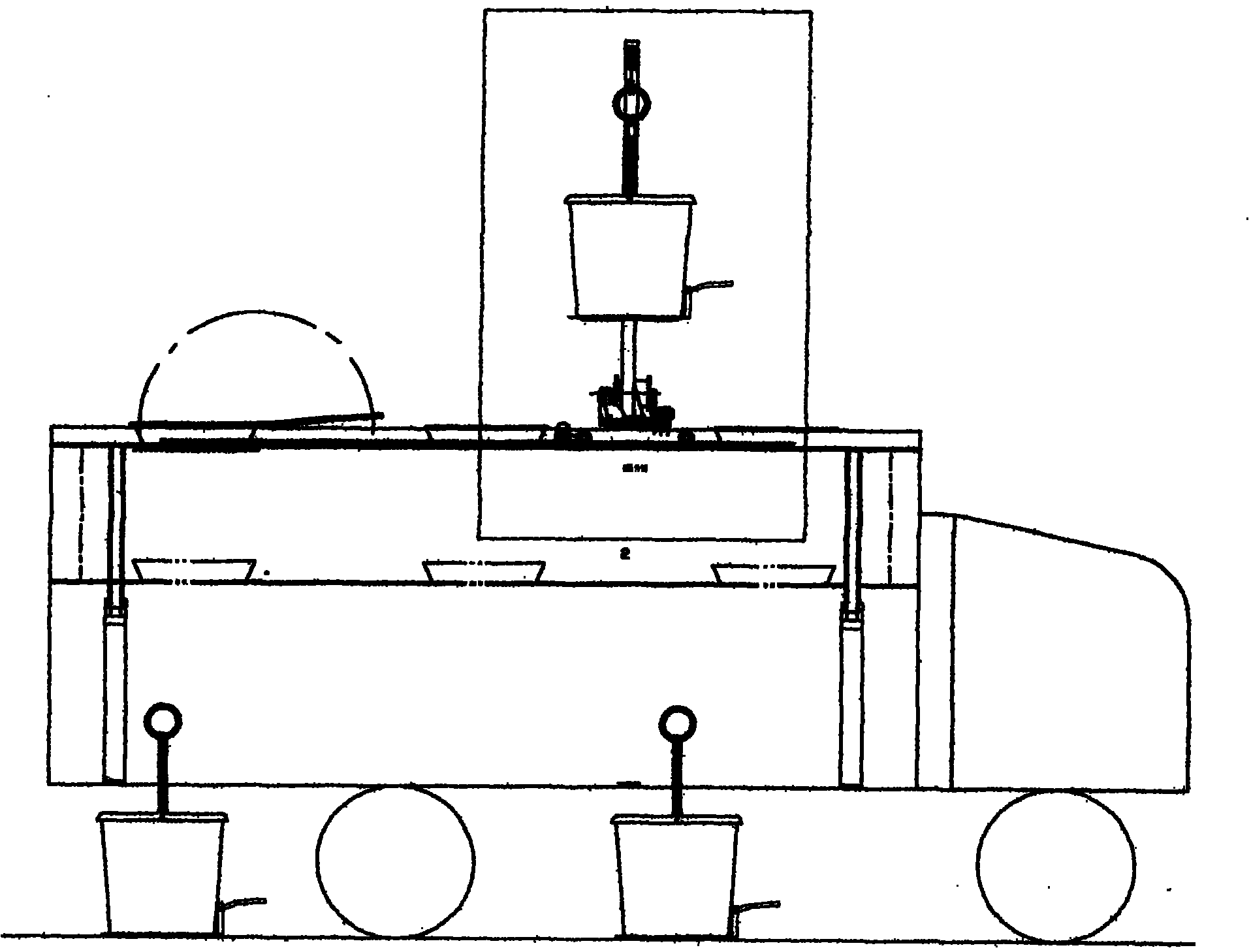 Method and equipment for collecting, hoisting, compacting and transporting refuse