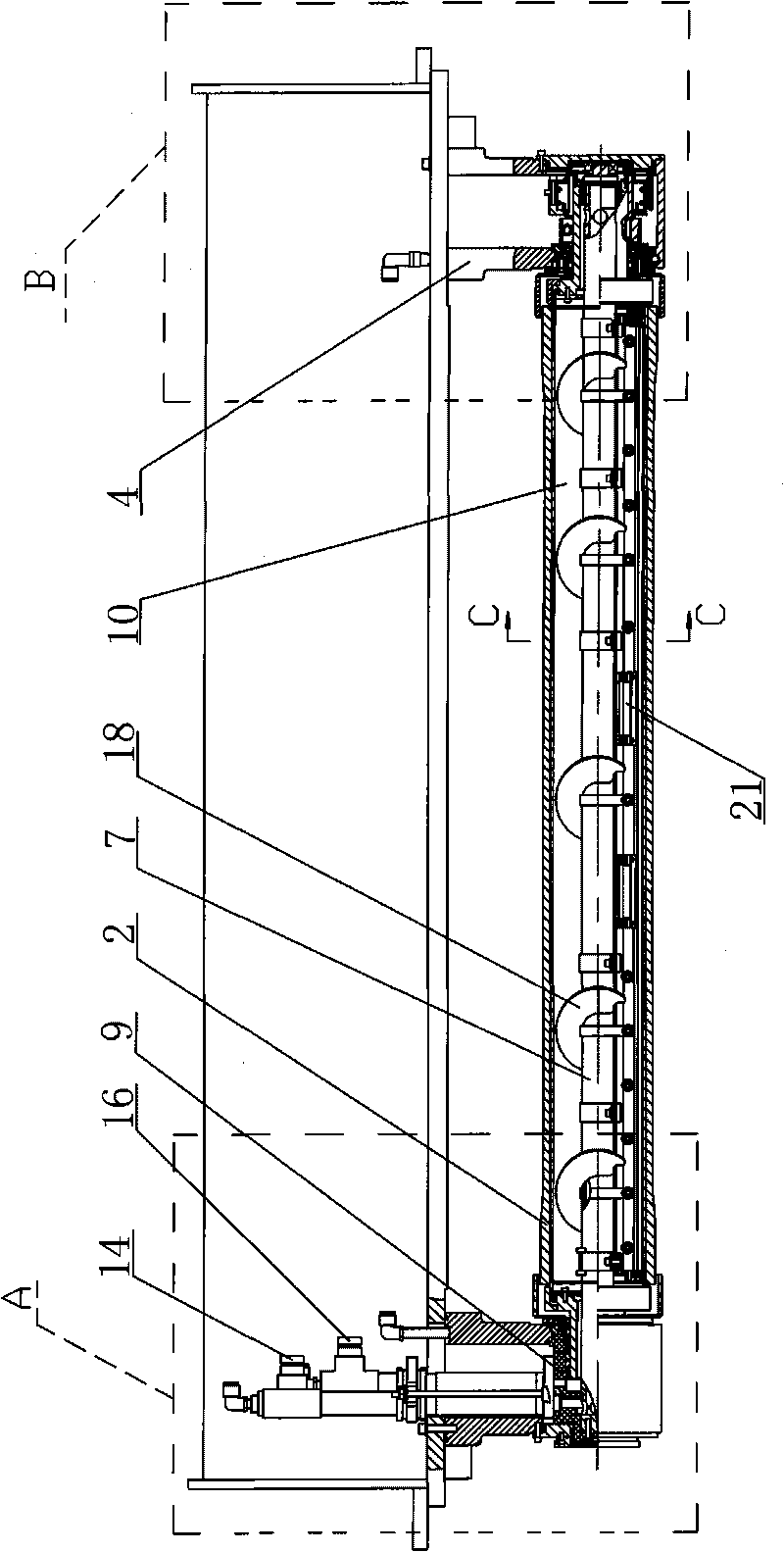 Rotatable sputtering cathode device for film coating