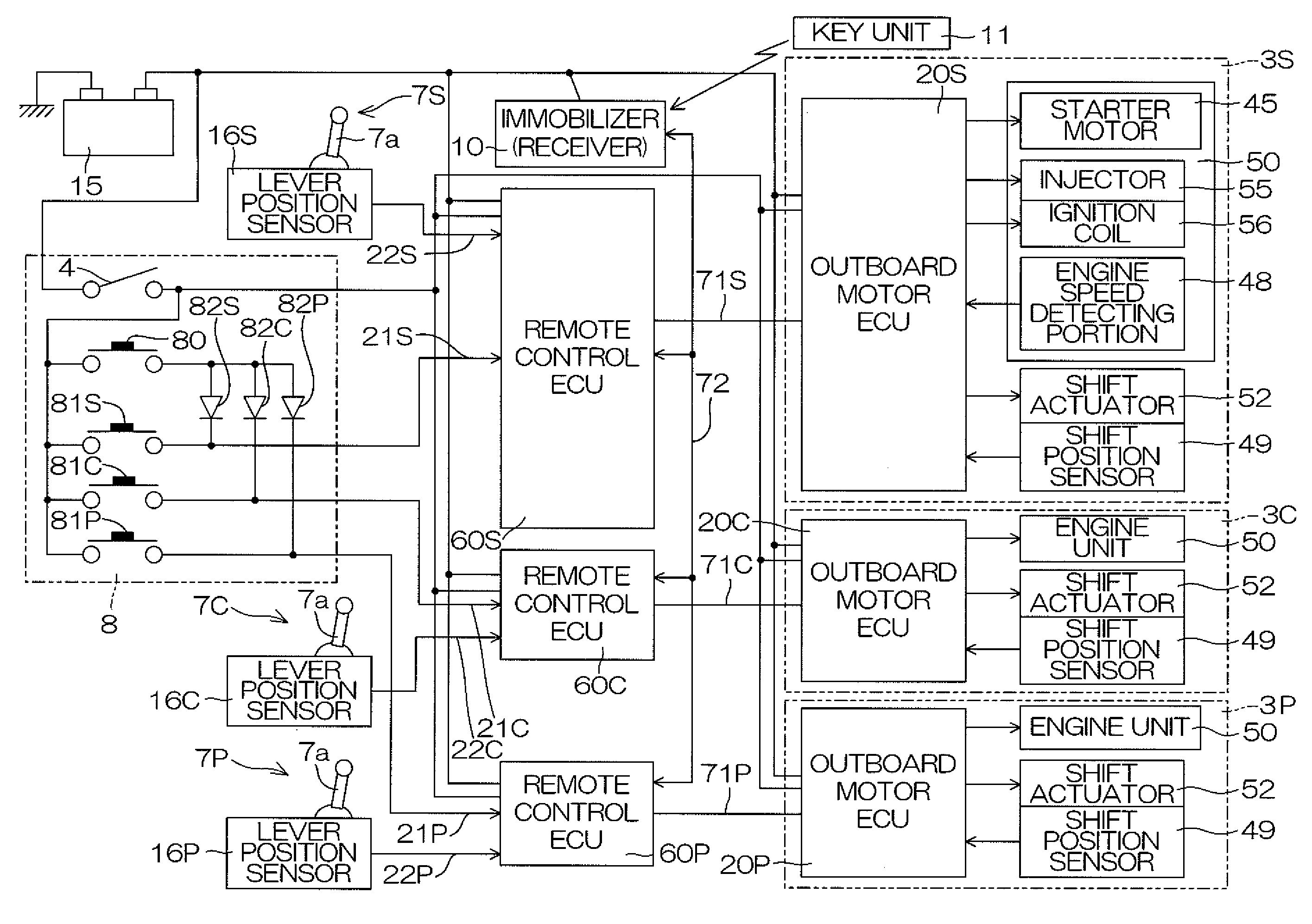 Marine vessel control apparatus, marine vessel propulsion system and marine vessel including the same