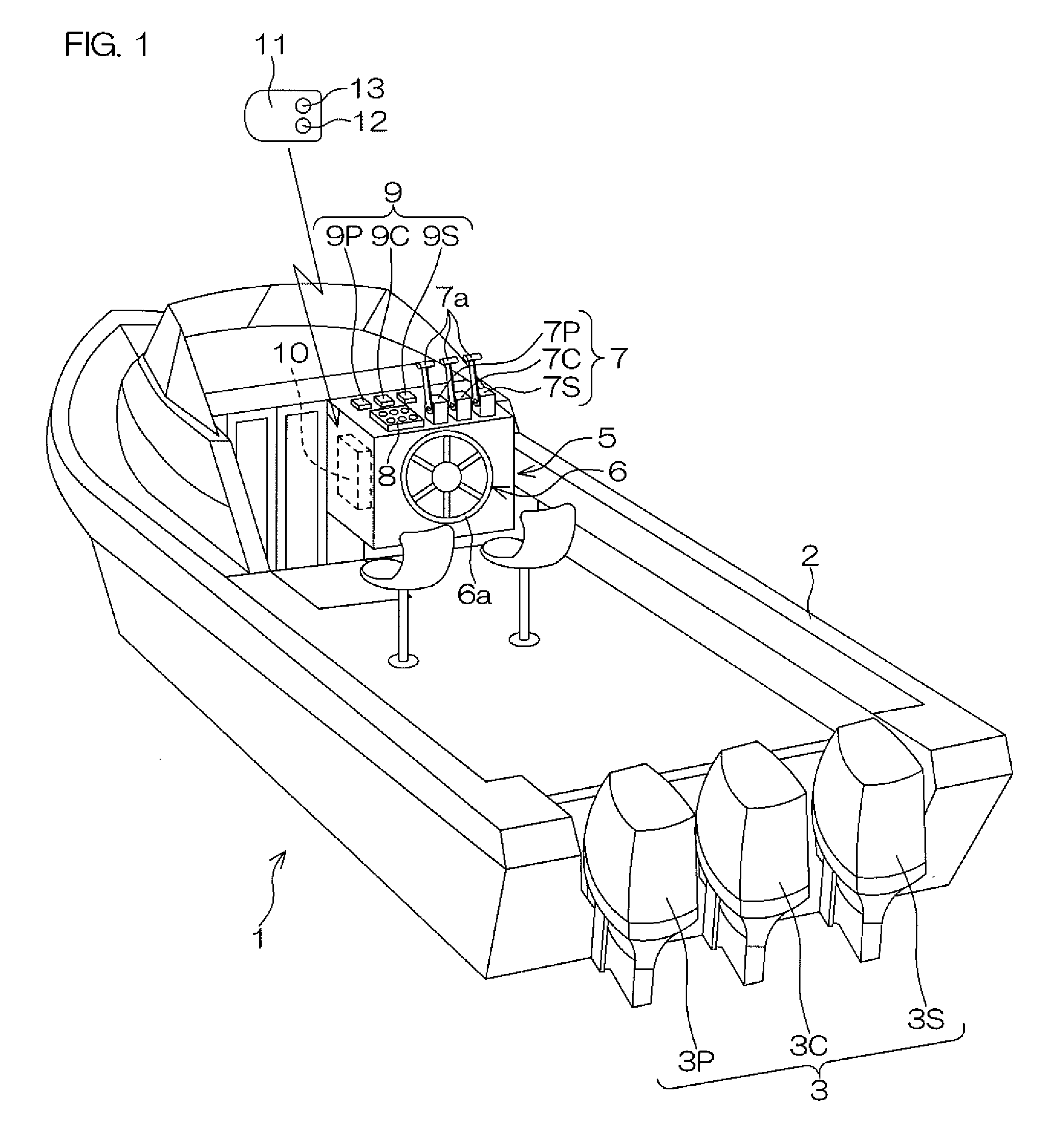 Marine vessel control apparatus, marine vessel propulsion system and marine vessel including the same