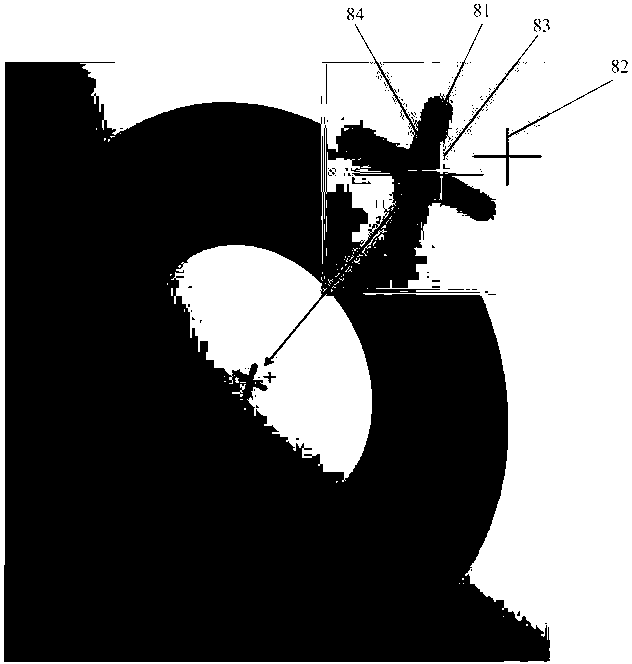 Method and system for correcting circle center deviation of round mark points during camera projection transformation