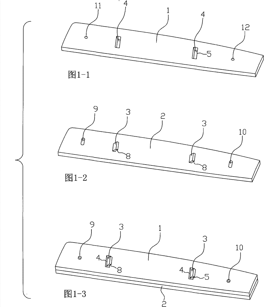 Sheet adhered connection structure and automobile luggage rack adopting same