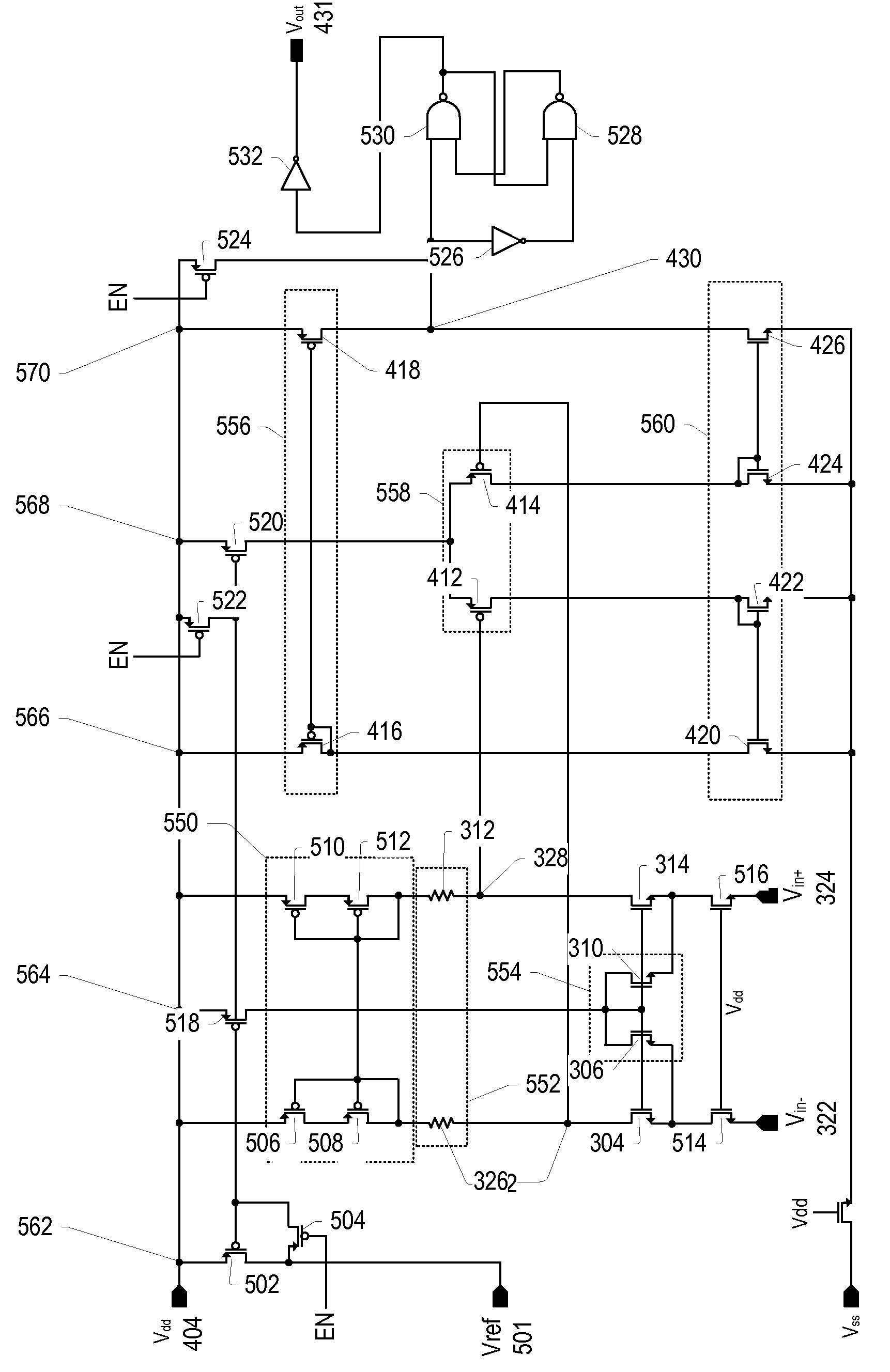 Fast, low offset ground sensing comparator