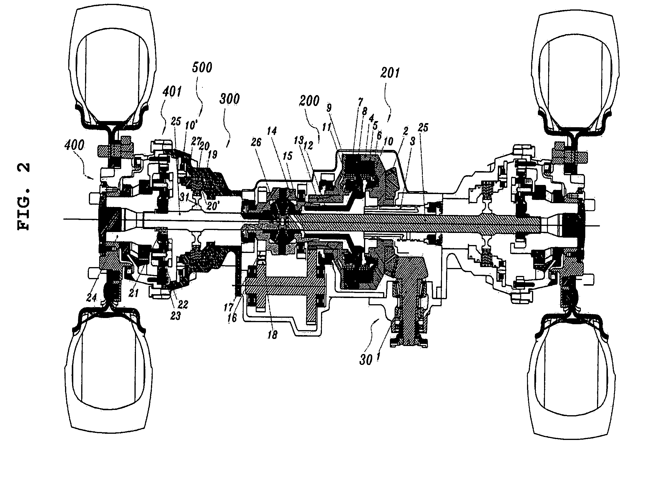 Transmission having simple construction