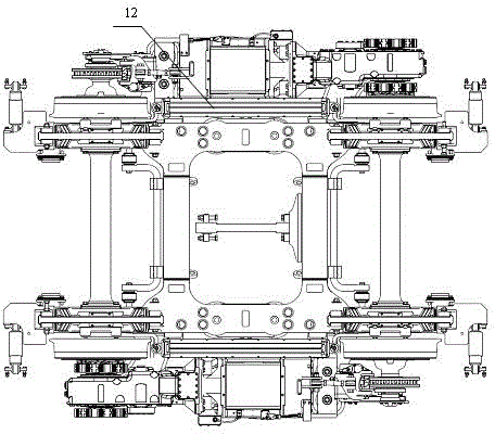 Power bogie adopting traditional wheel sets for 100% low-floor light rail vehicle