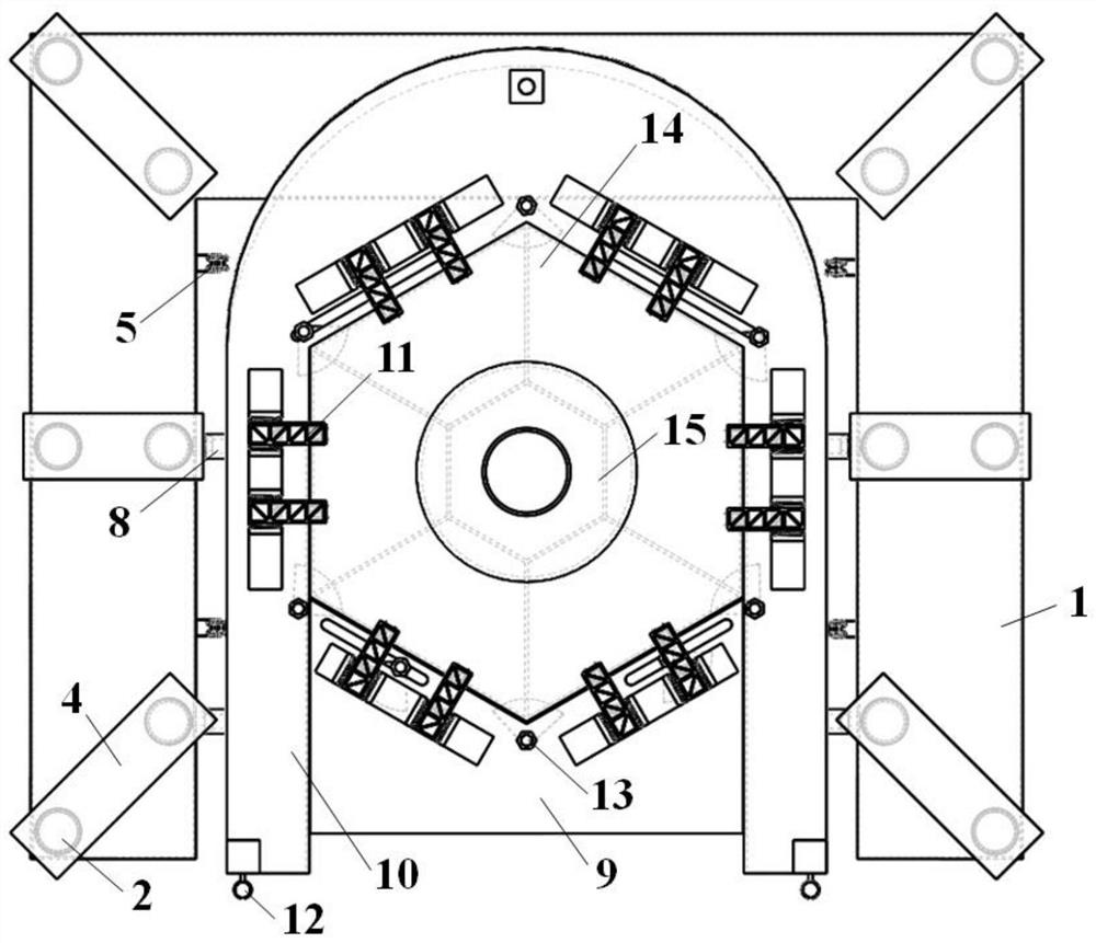 Deep water offshore wind power bucket foundation mounting device and method