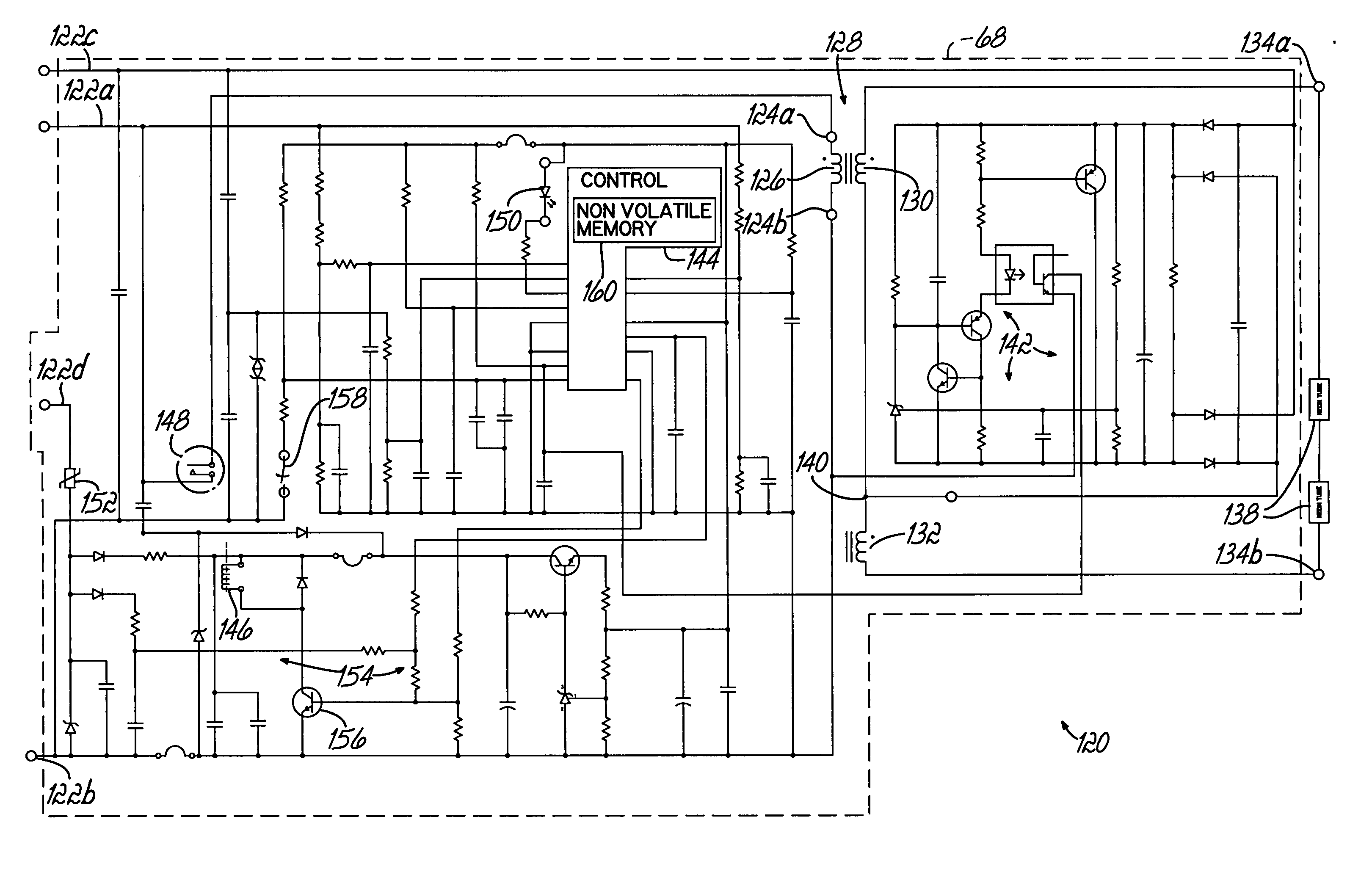 Gas discharge lamp power supply