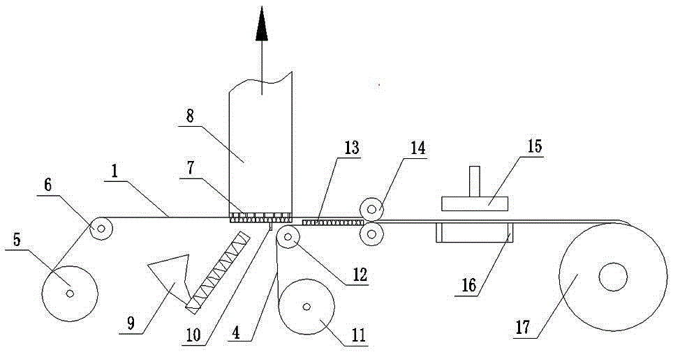 Moxa floss protective pad and special preparation device and preparation method thereof