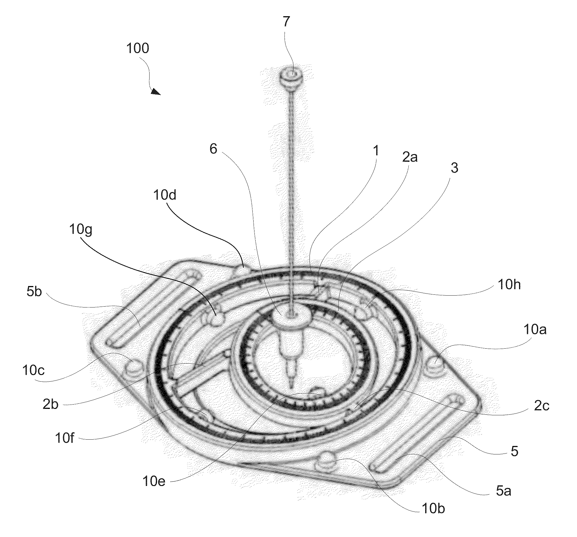 Needle placement manipulator with two rotary guides