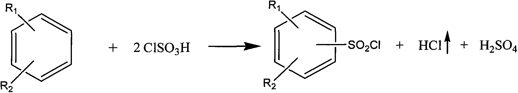 Preparation method of aromatic hydrocarbon sulfonyl chloride derivative