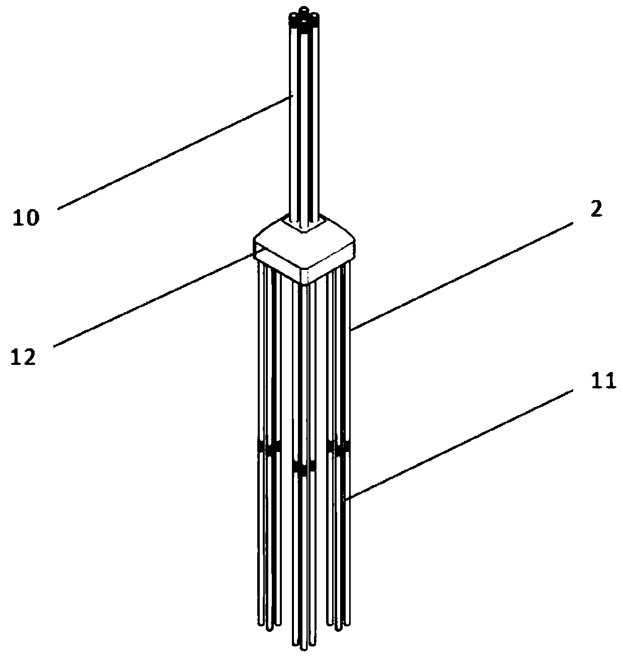 Fabricated frame structure column-column bundled rebar connecting structure