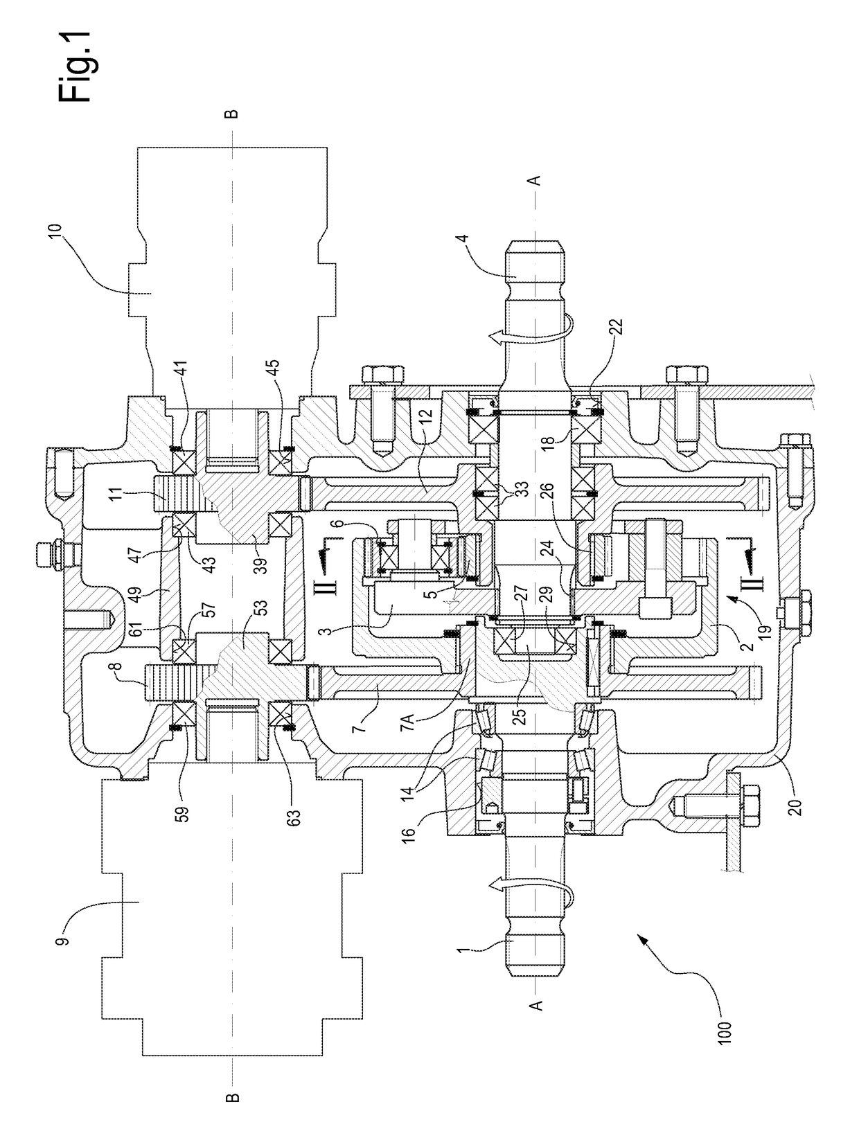 System comprising a mixer-wagon, for mixing and distributing fodder, and a mechanical power transmission unit for actuating the mixer-wagon