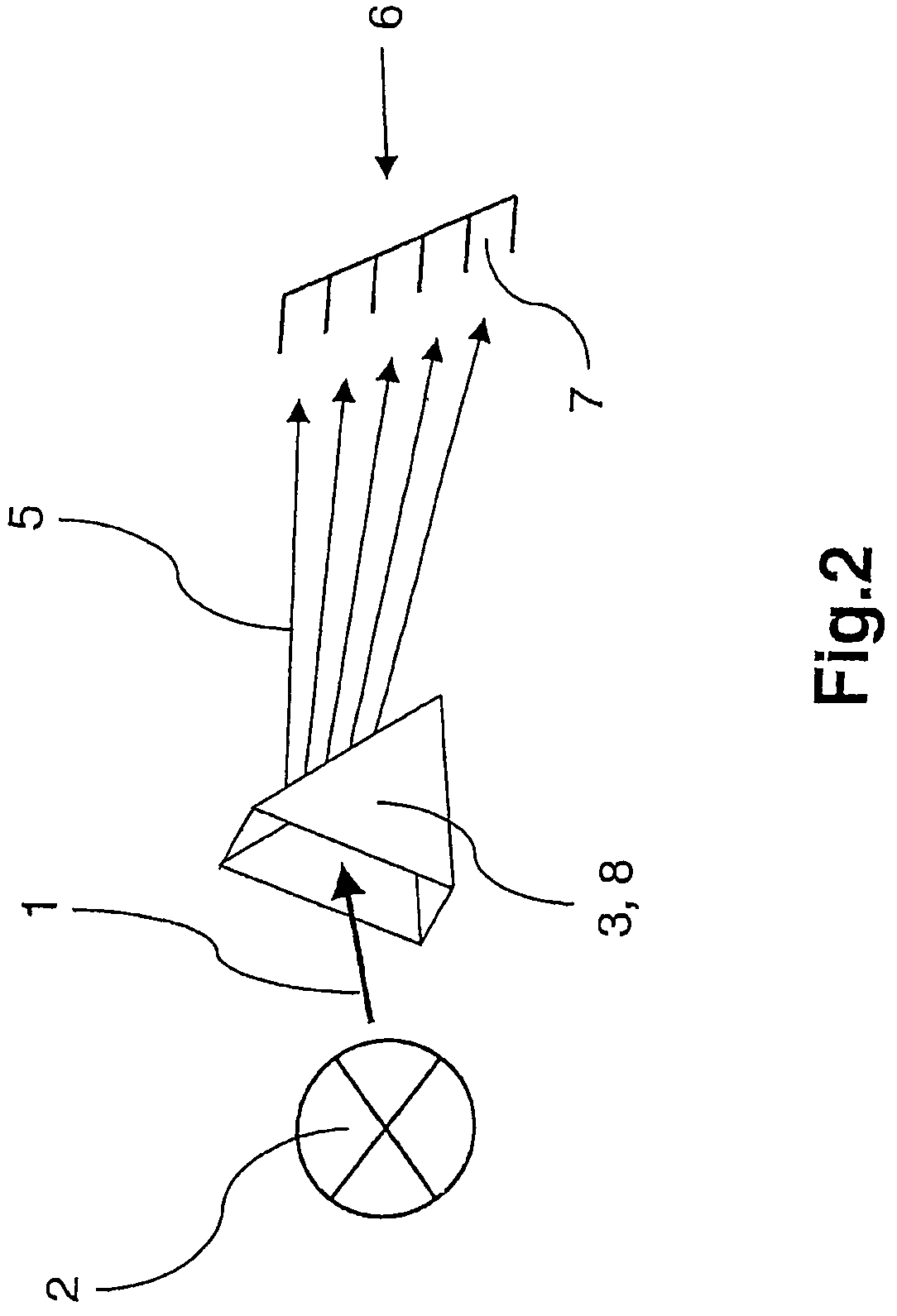 Apparatus for the detection of photons of a light beam having a three-dimensional array of detectors