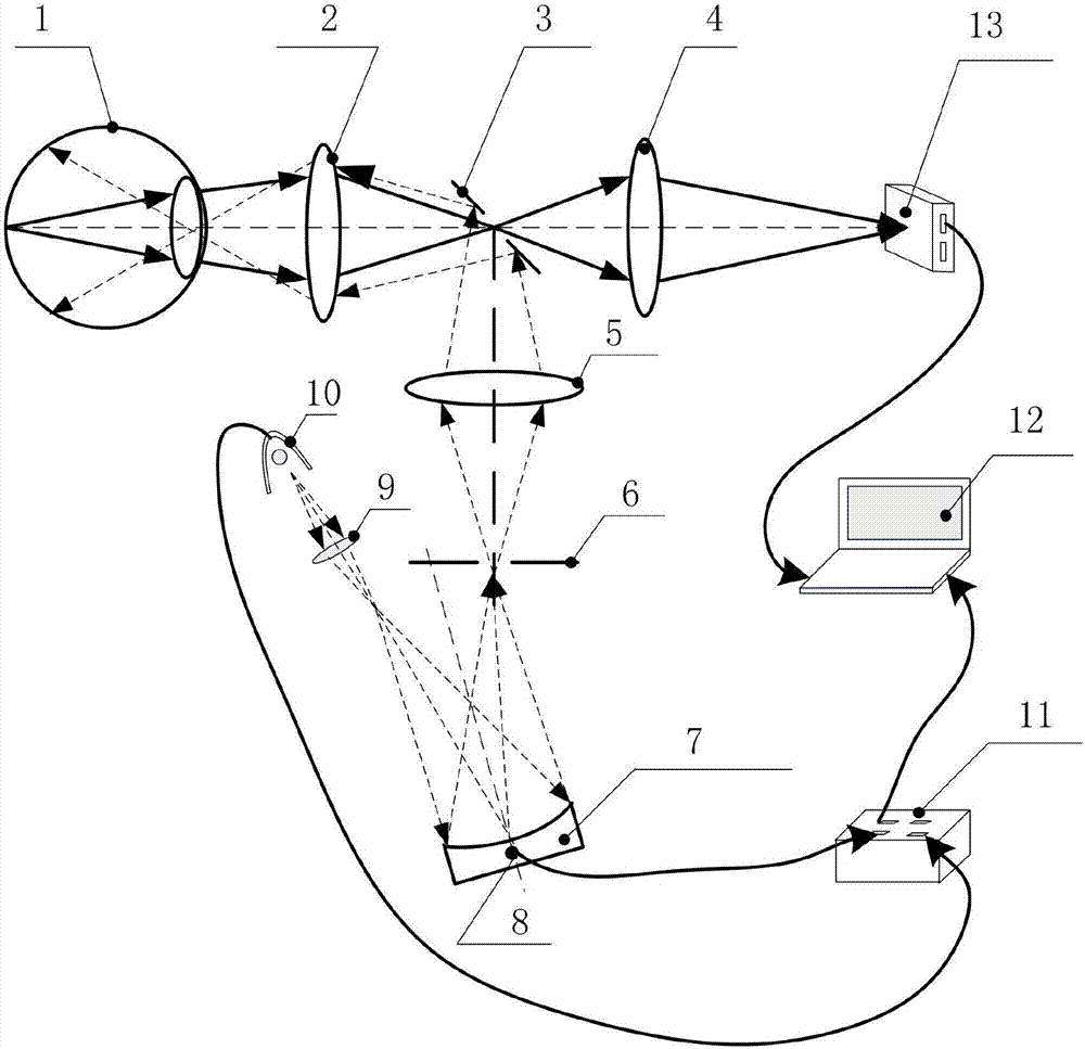 Eye ground hyperspectral imaging device