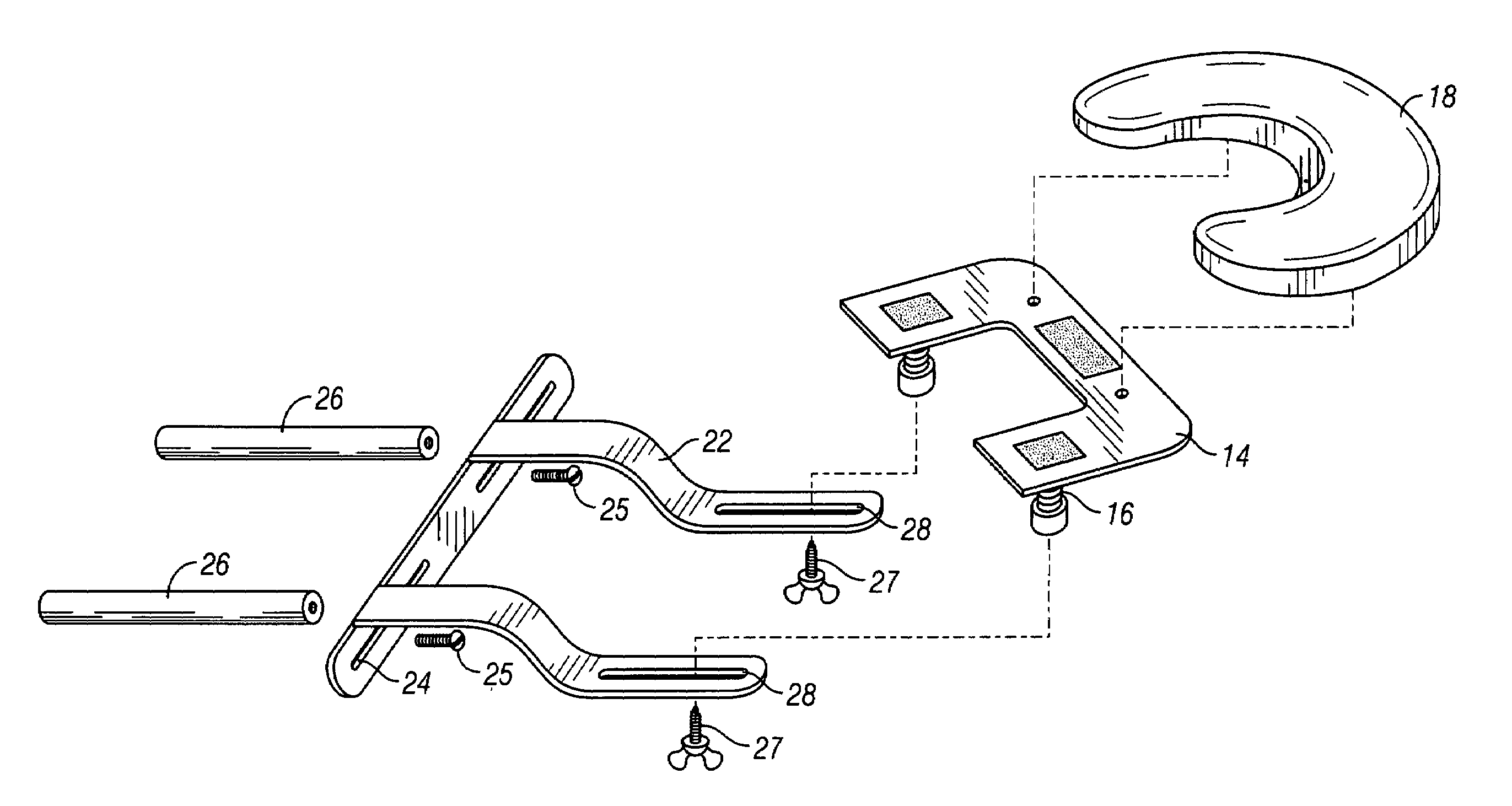 Flexing head support suspension system