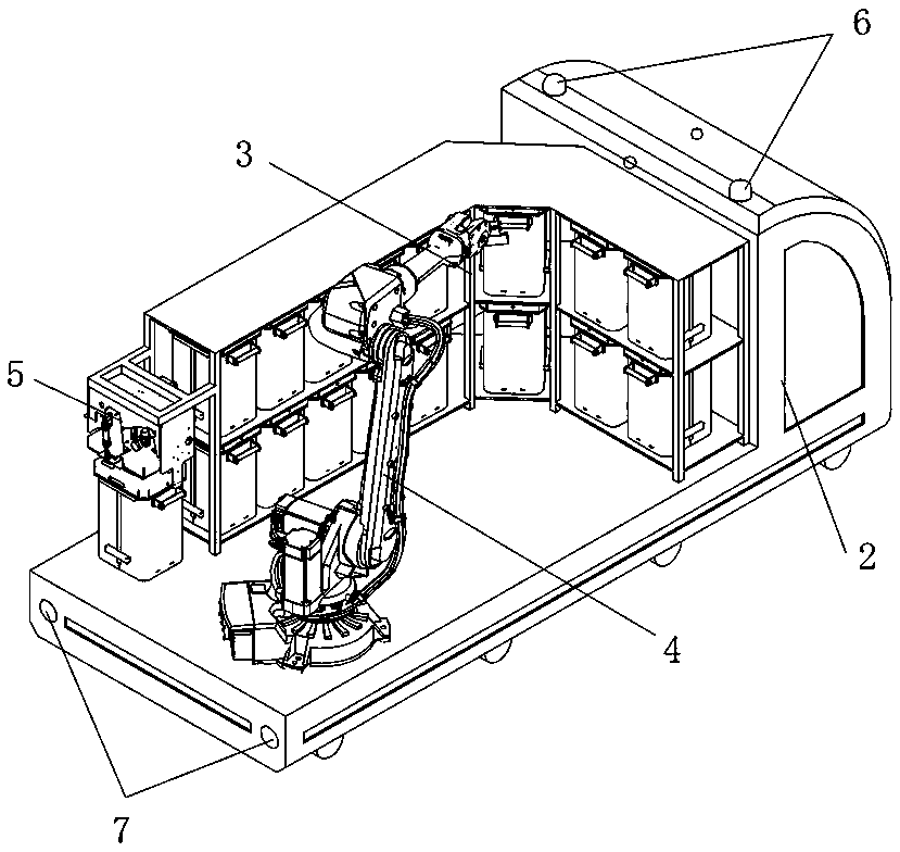 Intelligent transfer trolley for sample collection and preparation