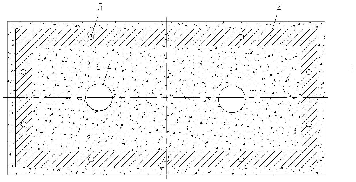 Novel template-free anti-corrosion UHPC-NC combined bearing platform and construction method thereof