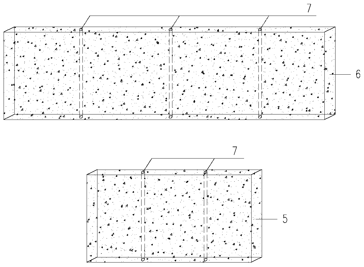 Novel template-free anti-corrosion UHPC-NC combined bearing platform and construction method thereof