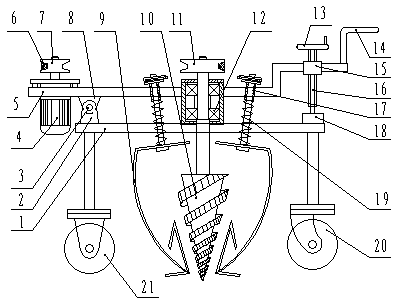 V-shaped grooving machine for pavement bending crack repairing construction