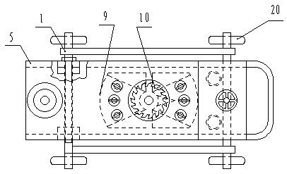 V-shaped grooving machine for pavement bending crack repairing construction