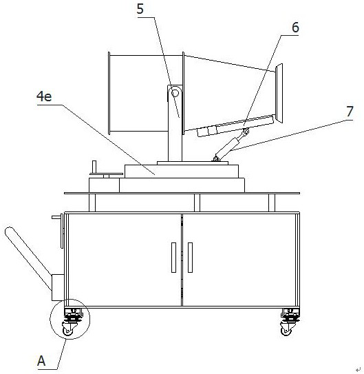 Cross-country type dust falling device for engineering road construction