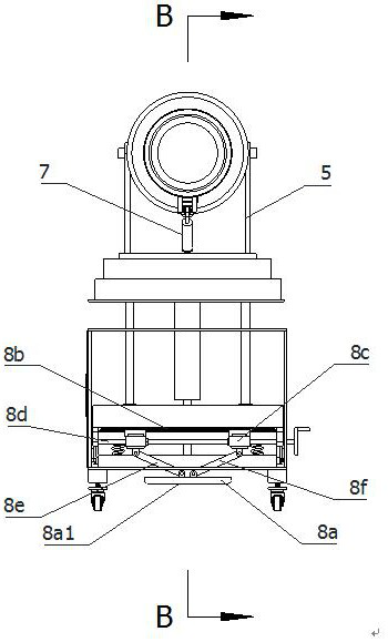 Cross-country type dust falling device for engineering road construction