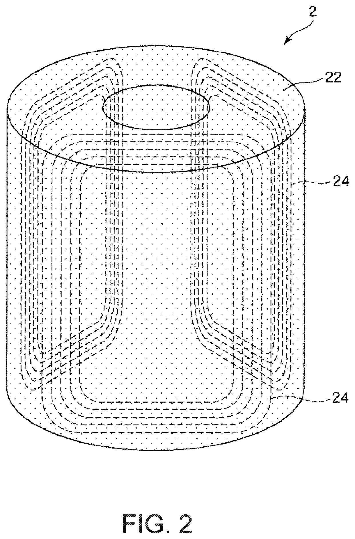 Magnetic powder dust core with entirely buried coil or magnet