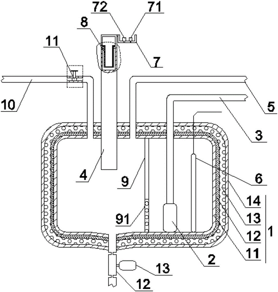 Anti-explosion oil tank