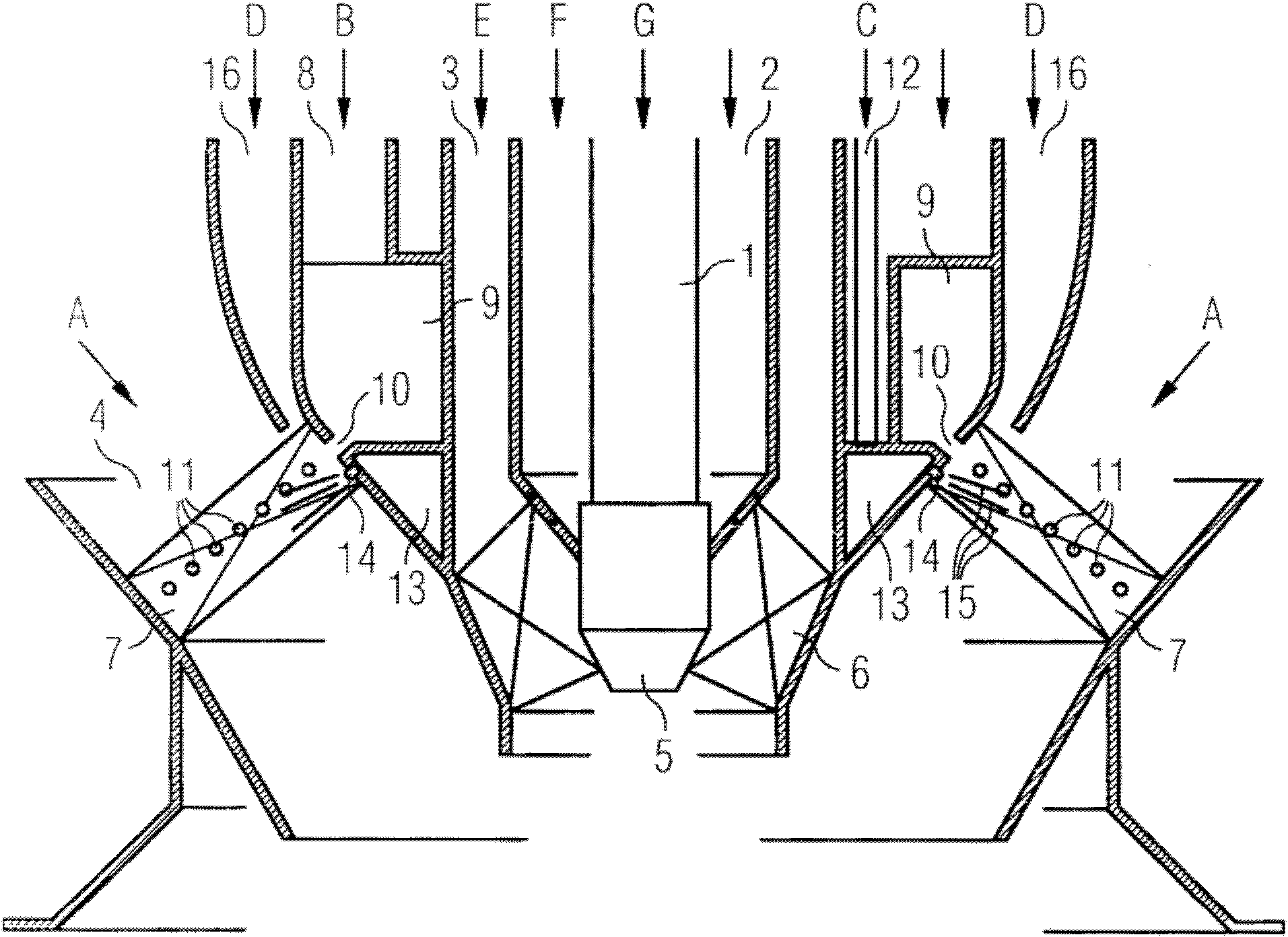 Burner arrangement for liquid fuels and method for producing burner arrangement