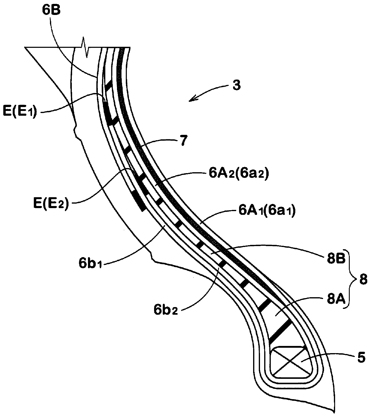 Tire for motorcycle for rough terrain