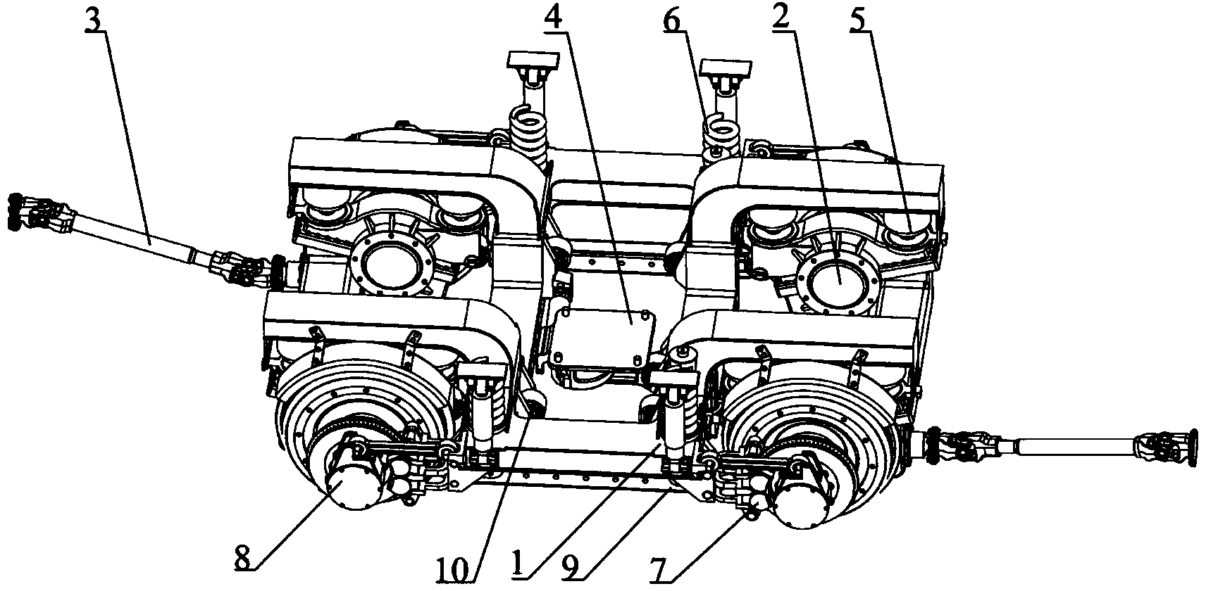 Low floor tramcar steering bogie