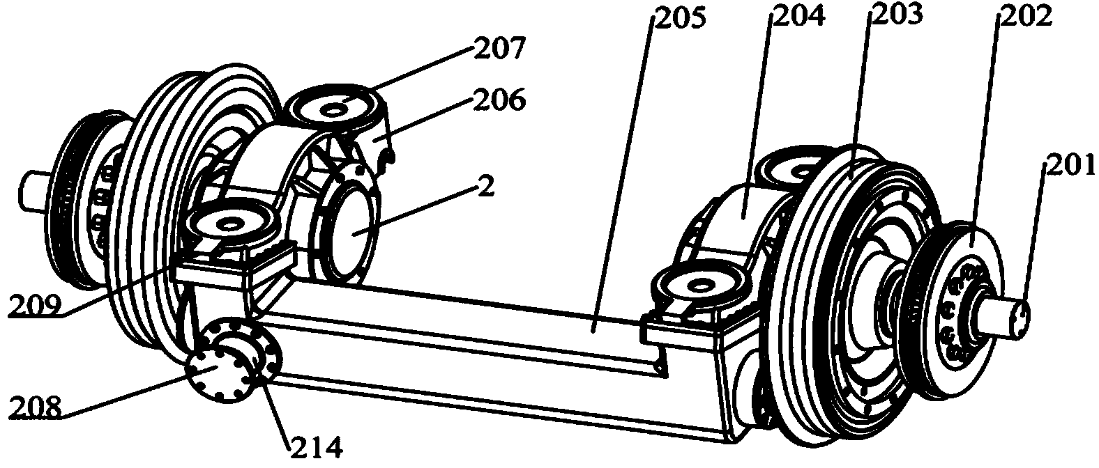 Low floor tramcar steering bogie