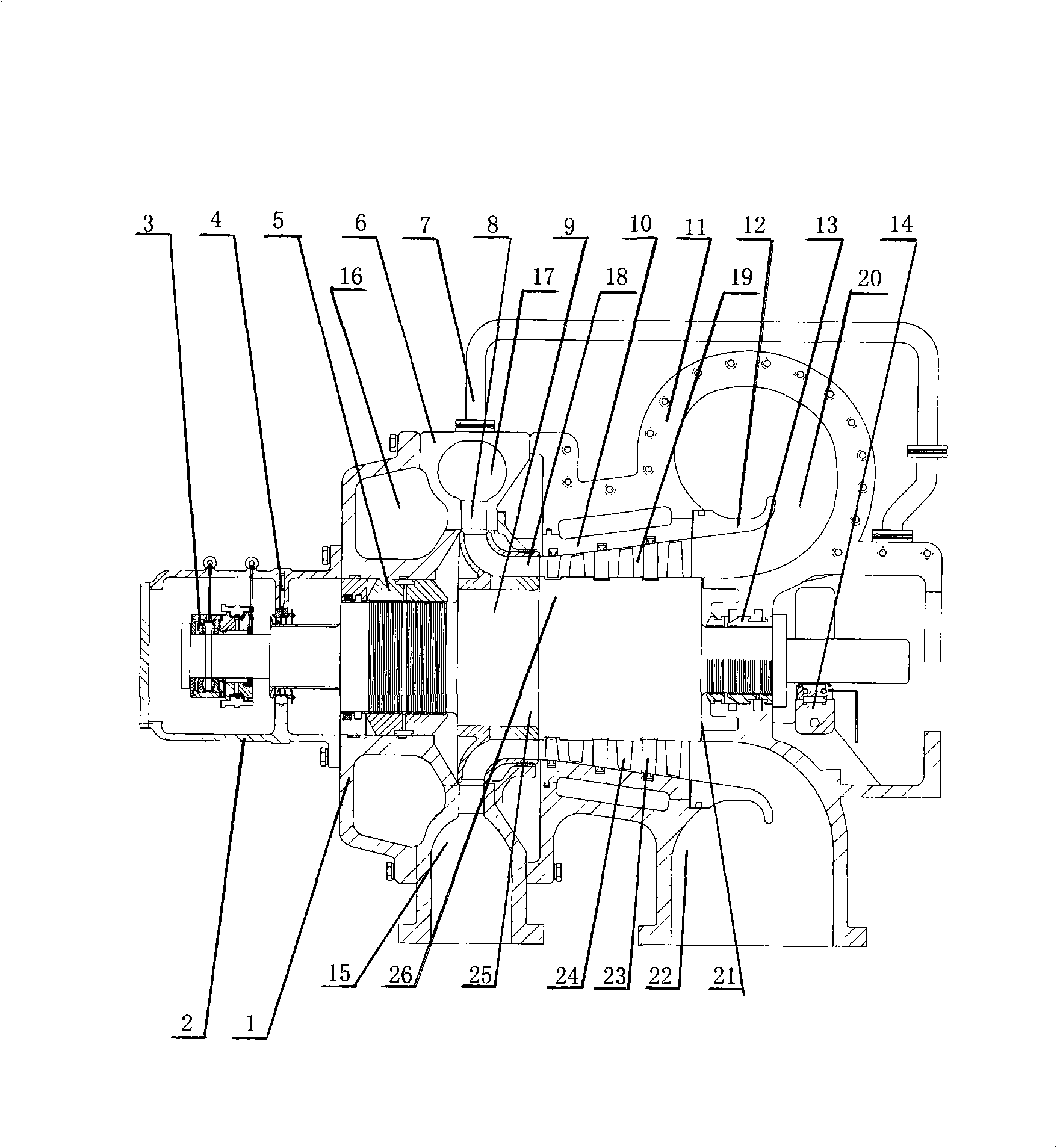 Combined turbine expansion machine