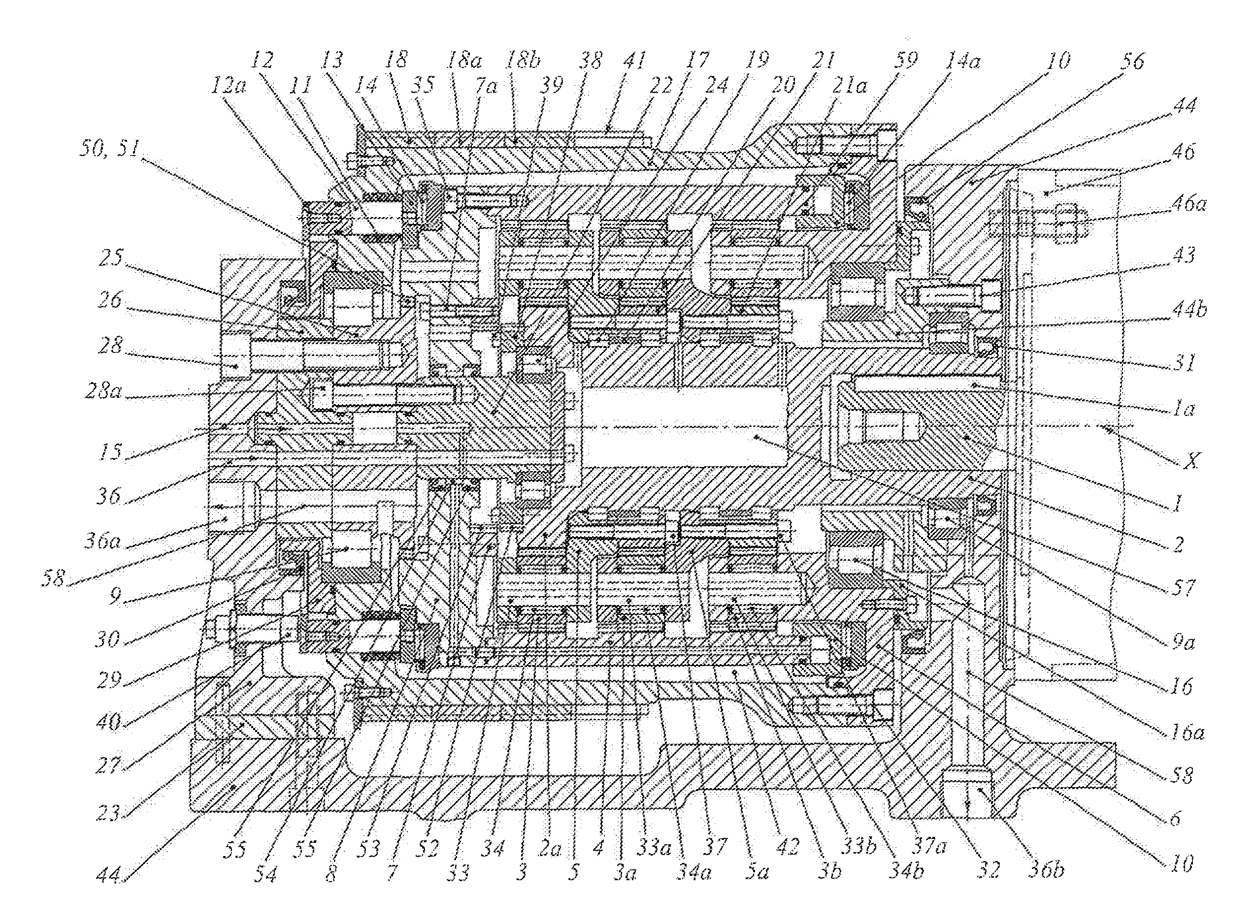 Gear train unit and arrangement for a stamping press