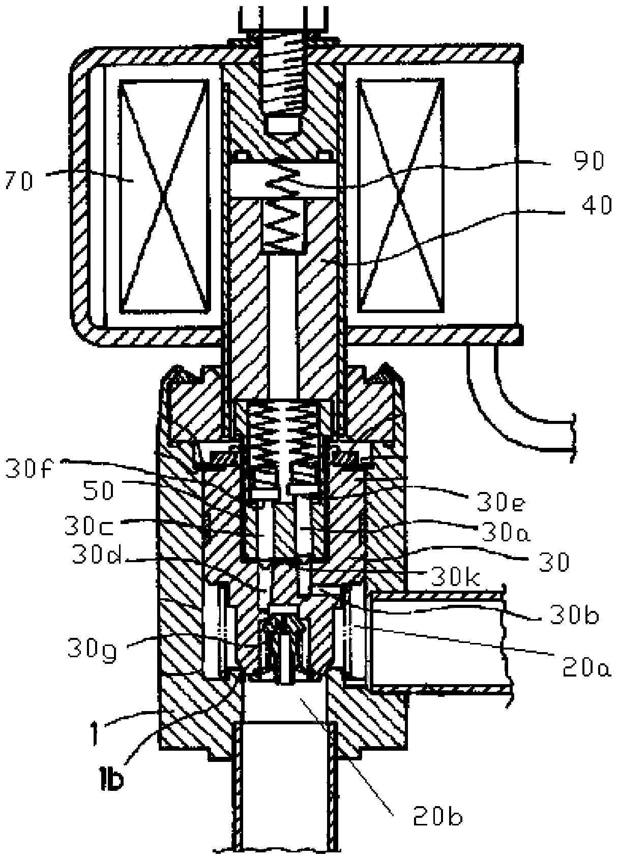 Two-way solenoid valve